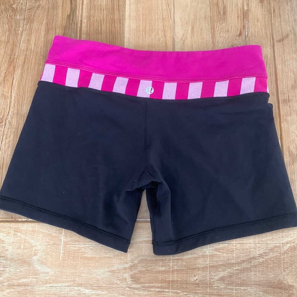 Lululemon Reversible Spandex Shorts Pink/Black